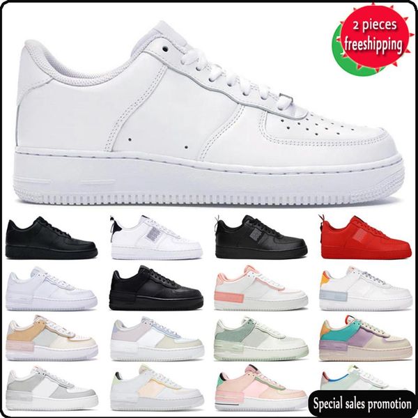 

designer airforce 1 shoes af1 low sneakers men women classic triple white black pale ivory spruce aura pastel mens trainers platform sh271c