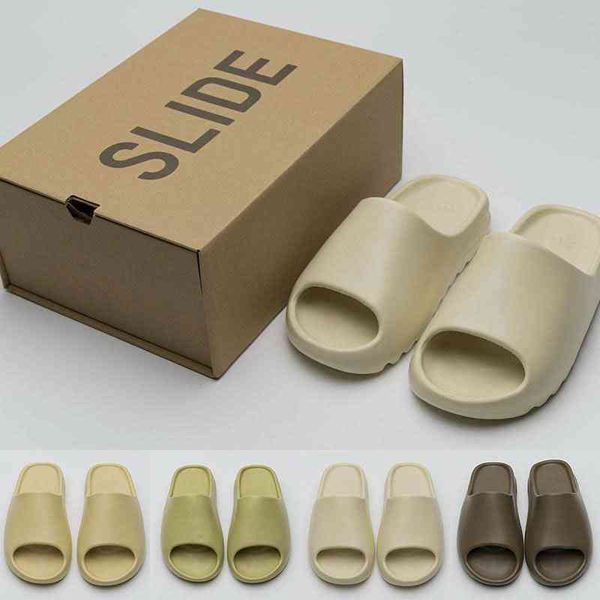 

sandals slipper kanyes slides yeesys graffiti bone resin desert sand runners summer brown flat men and women beach foam runners size 36-45, Black