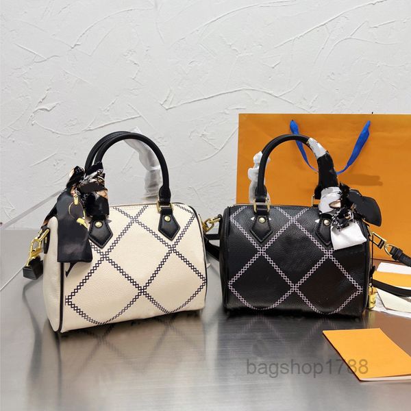 

evening bags speedy crossbody bag women handbags pillow shoulder bags relief spray painting removable belt zipper closure genuine leather t