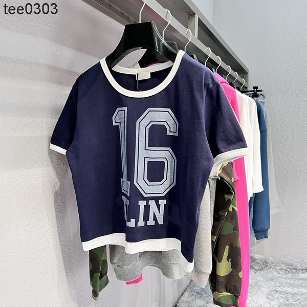 

women's t-shirt spring and summer high balencaigass cl front and back large 16 letter print pullover loose street fashion t-shirt short, White