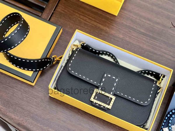 

bags women handbag external suture shoulder leather designer crossbody female square packs with wide belt luxury bag