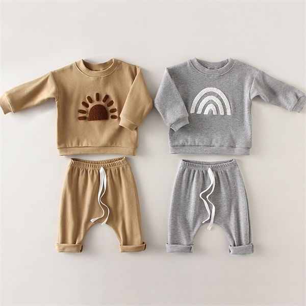 

clothing sets spring baby boy clothes set 2pcs cotton sweater pants for 0-5yrs children kids outfits toddler baby girl boy clothes sets 2209, White