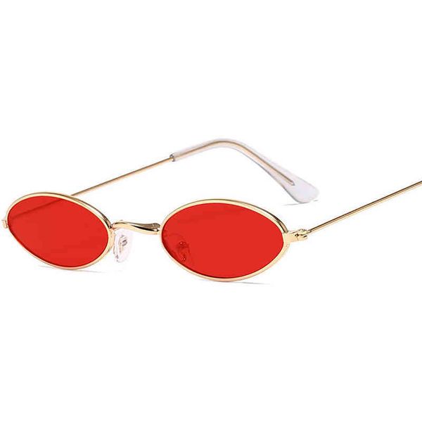 

unknown small retro 2021 oval vintage glass for /men luxury brand sunglass women de sol femininomtmy, White;black