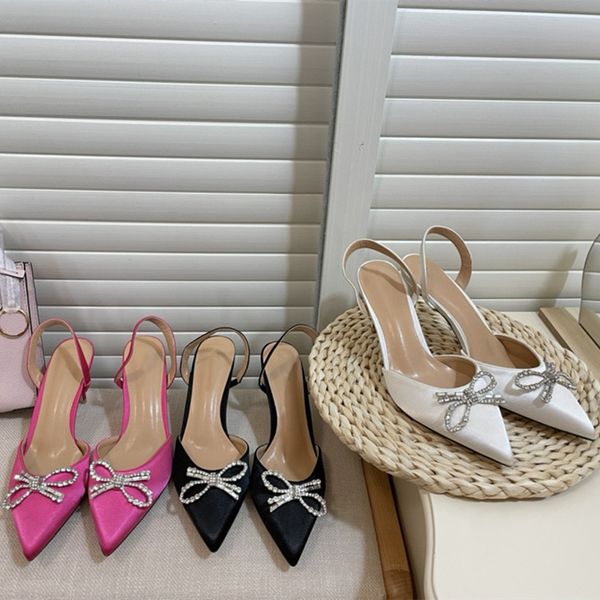 

wedding dress shoes 6cm 8cm begum bowknot butterfly pvc pumps high heels amina muaddi diamond shine sandals rhinestone transparent women cry, Black
