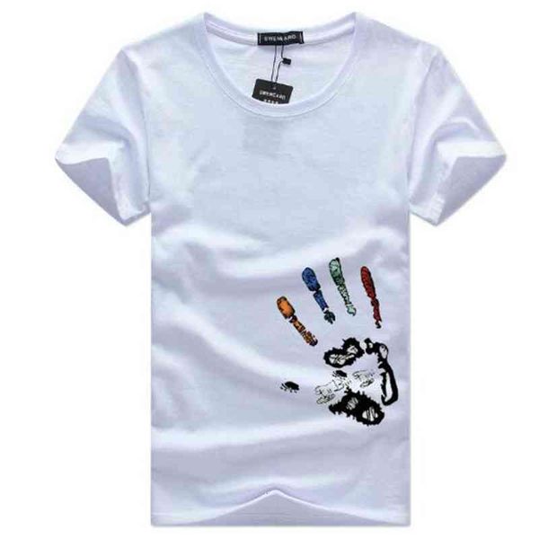 

men's t shirt 2019 mens fashion tshirt summer short sleeve round neck tee plus size printed casual cotton with 6 colors s-5xl, White;black