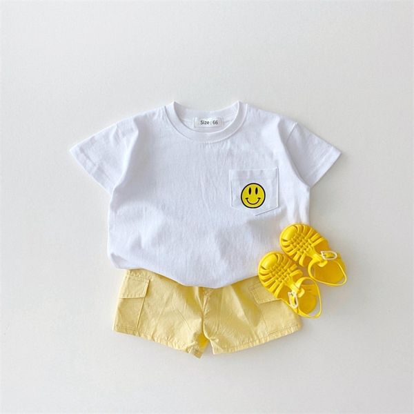 

clothing sets brand summer cotton baby sets leisure sports boy girls t-shirt shorts sets toddler clothing baby boy clothes kids outfits 2209, White