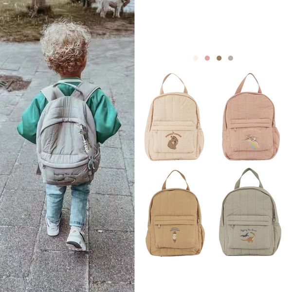 

backpacks kindergarten babys schoolbag boys and girls backpack nordic style embroidered cute cartoon bag toddler backpack bags 220915