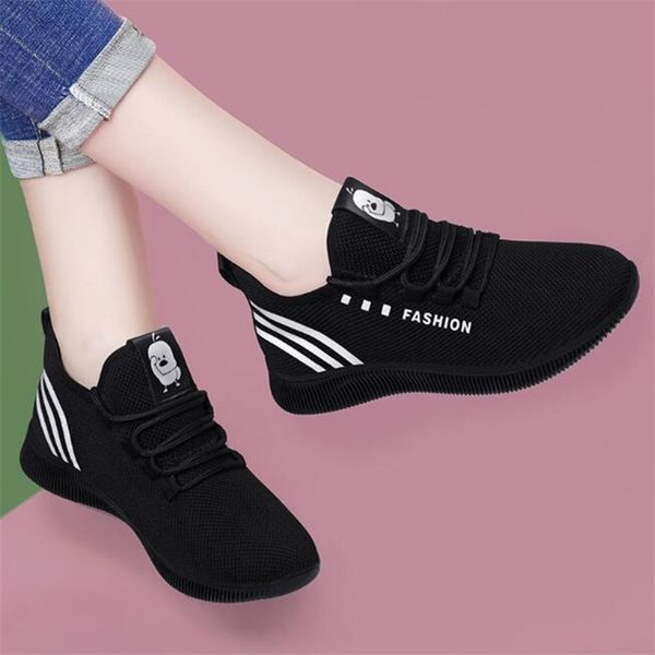 

dress shoes women casual sports woman breathable mesh platform sneakers fashion tenis feminino s sneaker basket 220915, Black