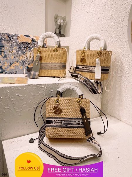 

designer bags d home straw woven hand-held crossbody dual-purpose bag evening clutches luxury handbags