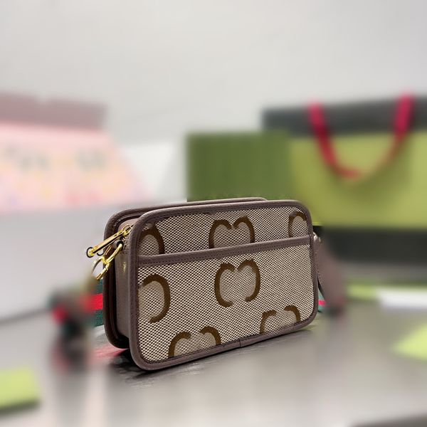 

designer italy ophidia mini cowhide bags camel ebony canvas camera handbag brown leather piping cotton linen lining