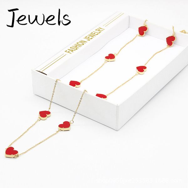 

elegant design heart clover pendant necklace for women gift, Silver