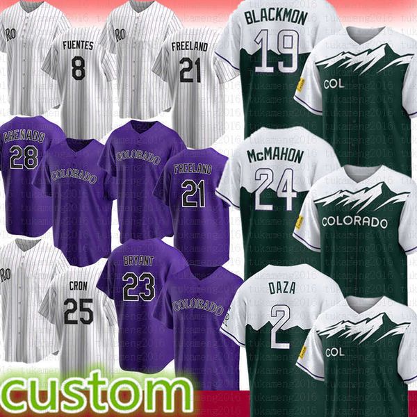 

custom baseball jersey men women kids shirt blackmon charlie s colorado c.j. cron kris mcmahon yonathan daza hilliard garrett hampson joe st, Black