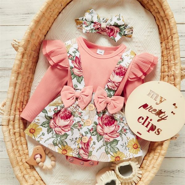 

clothing sets girls floral dresses fashion sweet kids flowers costumes children long sleeve vestidos toddler baby clothing 220916, White