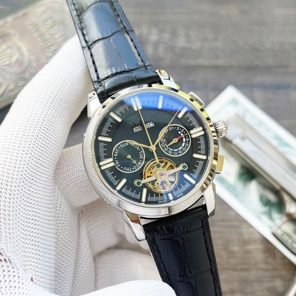 

mens watch grand complications mens watch for man automatic mechanical diameter 42x12mm counter quality official replica designer wristwatch, Slivery;golden