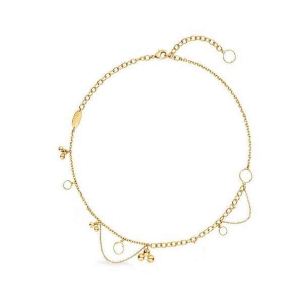

classic design bracelet for woman flower element with chain tail adjustable size bracelets fashion trend necklace288m, Golden;silver