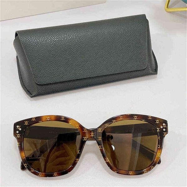 

2022 new fashion retro full print sunglasses with large frame cl40167, White;black