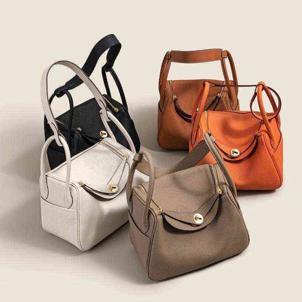 

bags herme crossbody lindys versatile 2022 summer doctor cow leather women's one shoulder messenger portable pillow medicine