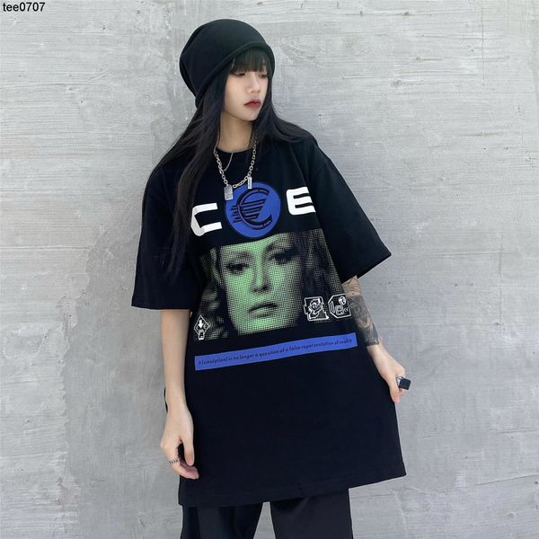 

men's t-shirts original life cavempt abstract 3d dot face printing short sleeve men and women steam wave c. e loose, White;black