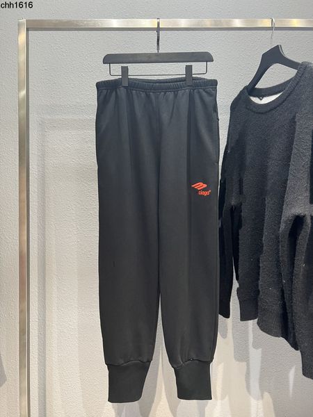 

high version 22ss summer new e-letter embroidery printing ins couple terry casual pants for men and women, White;black