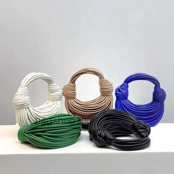 

22s designer bag tubular jodie leather handle bag double knot designer zip closure clutch women bag with knotted handbag wallet lady sin