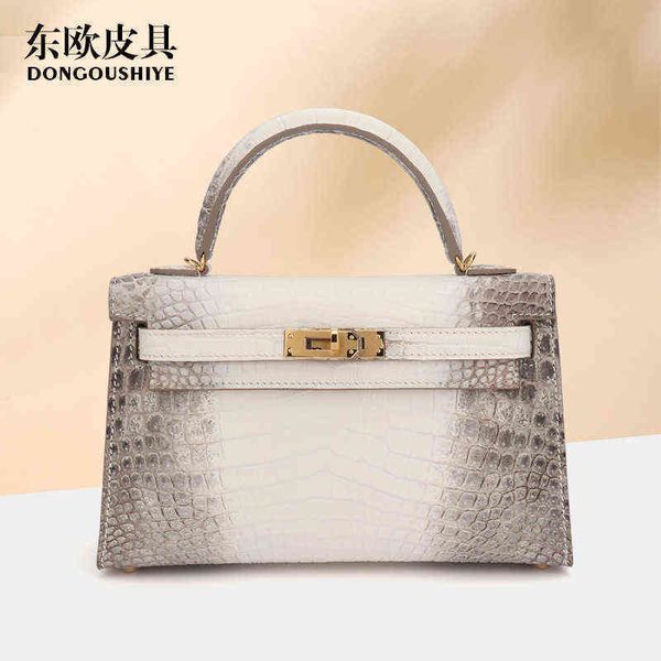 

designer 2022 luxury women leather biirkens keelis nile crocodile skin women's bag 22 versatile handbag leather sheep inside hand sewn
