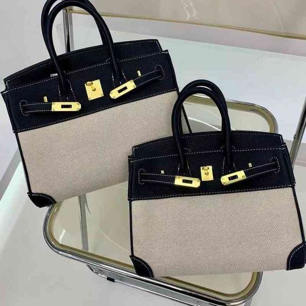 

designer 2022 luxury women leather biirkens keelis togo leather cloth platinum bag lychee pattern fashion versatile contrast buckle portable