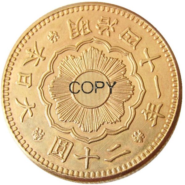 

jp25japan 20 yen gold-plated asian craft meiji 41 year gold plated copy coin nice home accessories coins