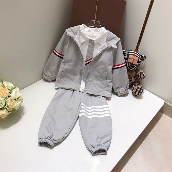 

autumn kid boy blue clothing sets specials occasion fashion designer baby girl black dresses boutique set 100-160cm, White