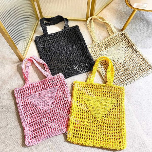 

fashion mesh hollow woven shopping bags for summer straw tote bag shoulder bag