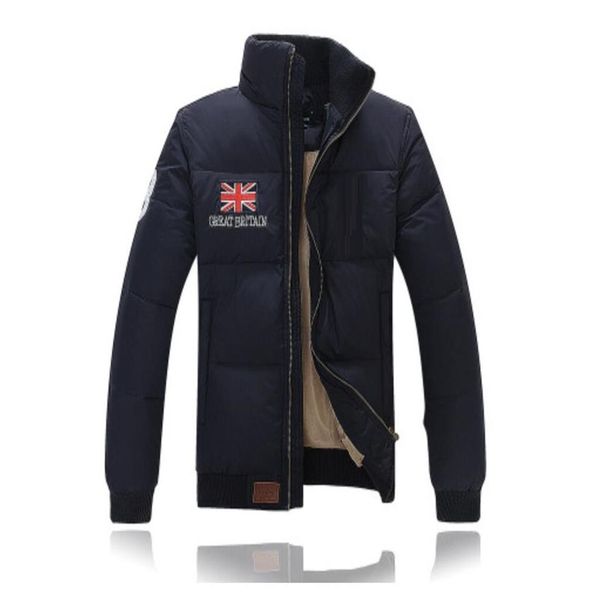 

men's down jacket winter stand collar thick warm coats down parkas317z, Black