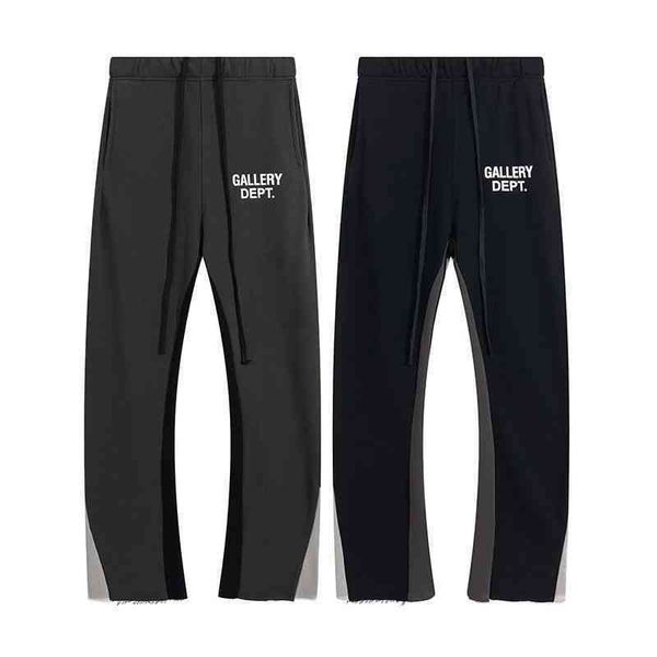 

trendy designer gallerydept motion pants street cotton high sports ins straight slim fit branx2ev, Black