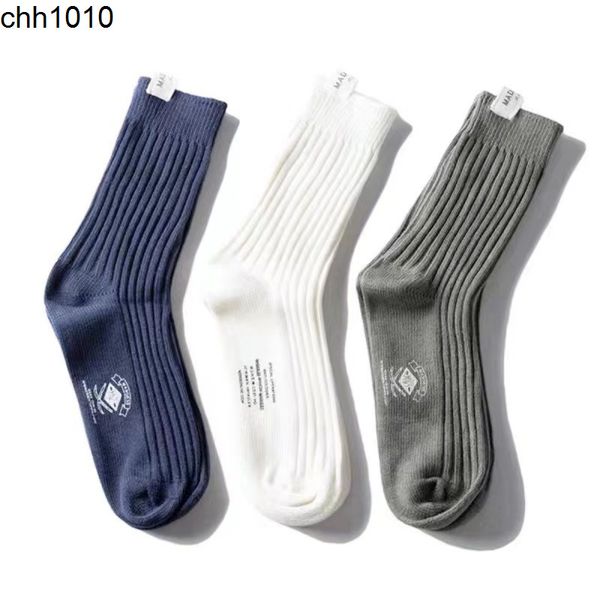 

men's trendy mdns anniversary standard yu wenle same socks street hip hop skateboard men's and women's middle tube, Black