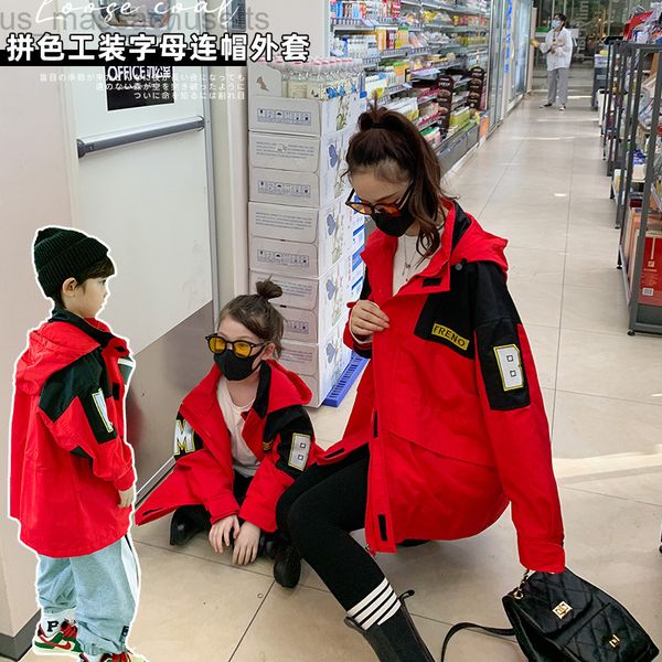 

family matching outfits mother children suits young baby in spring autumn clothes upper sons 2-7y l220916, Blue