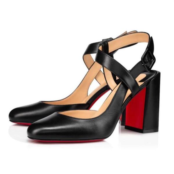 

summer elegance formal sandals women's red solel pumps shiny square-hee crossed straps ladies bridals wedding party lady high2426, Black