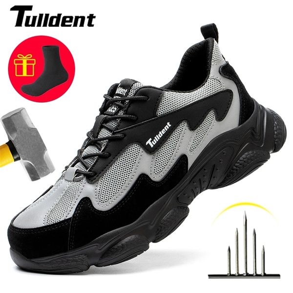 

dress shoes safety work men antismashing indestructible steel toe cap punctureproof shoes lightweight male sofe women cosy sneakers 220915, Black