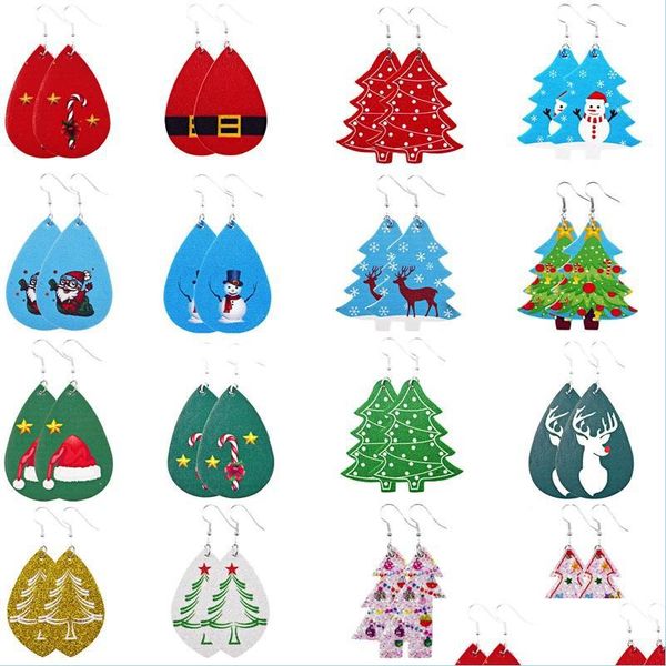 

dangle chandelier womens leather earrings jewelry christmas tree deer head eardrop plated gold korean lady dangle fashion earring 2 dhohz, Silver
