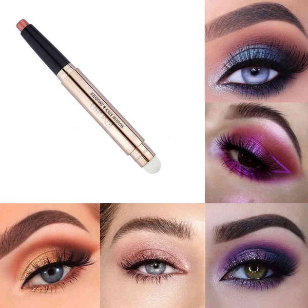 

12 colors double head color pearlescent lying silkworm eyes shadow pen shiny long-lasting waterproof non-smudge eye shadow vtm tb1989
