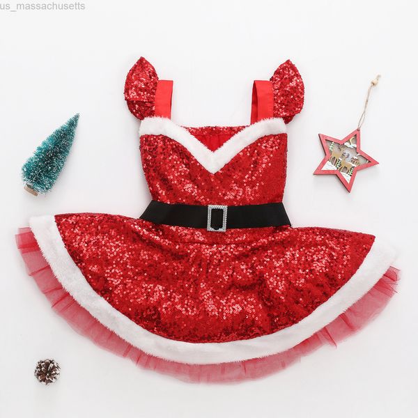 

family matching outfits citgeett autumn christmas matching kids baby girls fly sleeve bodysuit dress sequin mesh yarn stitching jumpsuits xm, Blue
