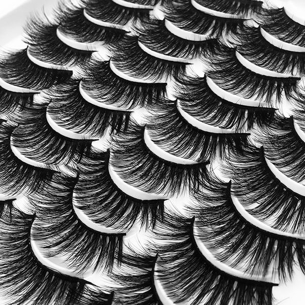 

curly crisscross thick false eyelashes naturally soft and delicate handmade reusable multilayer mink fake lashes extensions makeup for eyes