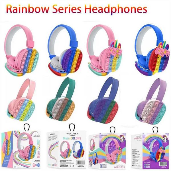 

earphones fidget headphone decompression headset antistress relieve stress bubble wireless bluetooth adults children