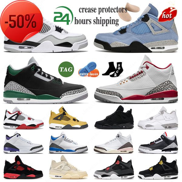 

basketball shoes 3 3s women men mens military black cat cardinal racer blue pine green unc cool grey dark iris neapolitan cement canvas 4 4s