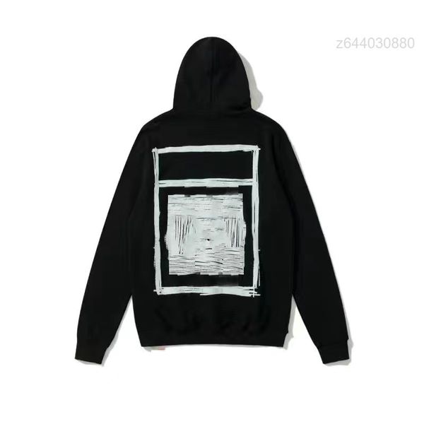 

men's hoodies sweatshirts oil painting off designer mens x printed black white hoodie hooded casual harajuku pullovers streetwear hoody