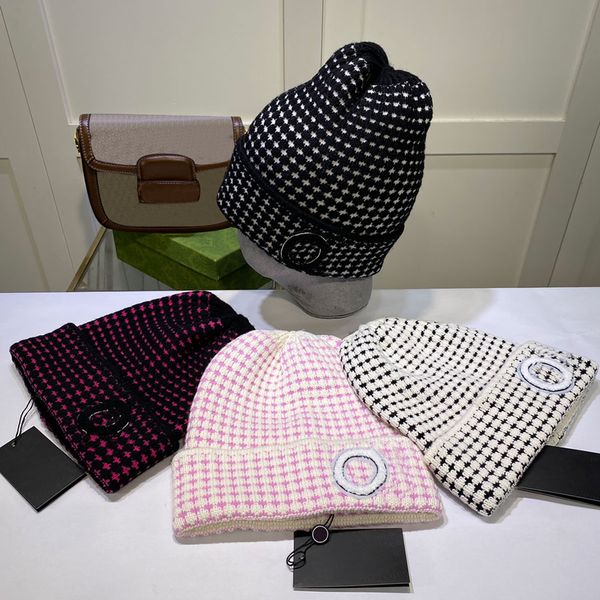 

knitted hat beanie cap dome designer skull caps elegant letter for man woman hats warm comfortable 4 color, Blue;gray