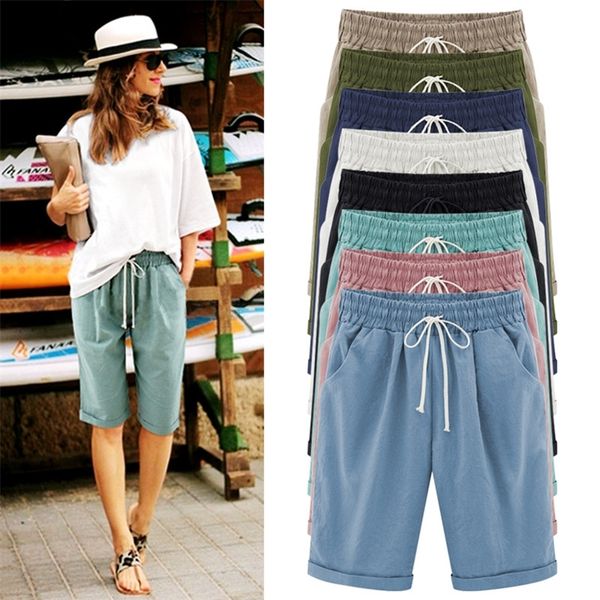 

women's pants capris summer female five thin outer wear women slacks casual harem beach 220916, Black;white