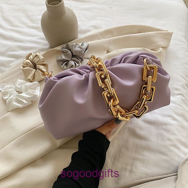 

pouch bag designer bottegas handbags women venetas clutch bags thick chain cloud bag 2022 new song hye kyo same dumpling soft hand single sh