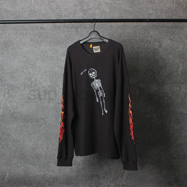 

gary dept original single designer sweater men's pullover fashion letter printing clothes skull simple european and american style, Black
