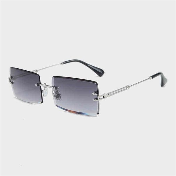 

2019 vintage square sunglasses women rimless sun glasses for men outdoor club metal frame shades oculos uv400 goggles 8025df, White;black
