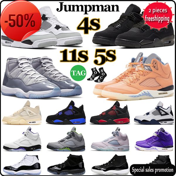 

2022 jumpman 4 11 mens basketball shoes 4s red thunder military black cat 11s cool grey concord bred 5s green bean easter men womens