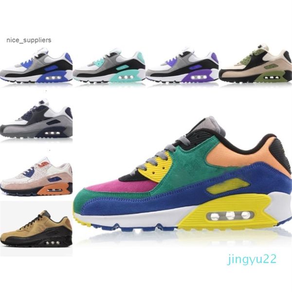 

men sneakers shoes classic 90 reverse duck camouflage and women sports trainer cushion 90s surface breathable2036, Black