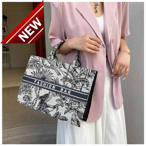 

explosive models 64% off 2022 new fashion handbags texture big foreign style portable canvas printing shoppings0a1